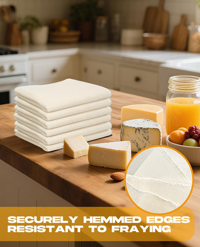 Druvian gasa de algodón natural, tacto suave para filtrados delicados.