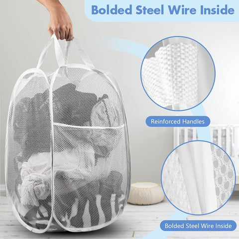 DUCOO cesto plegable en habitación: fácil de guardar.