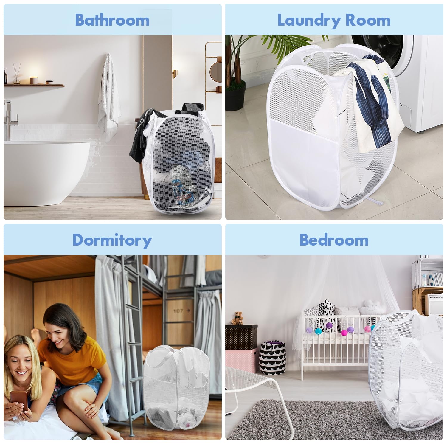 DUCOO cesto de lavandería para viaje y hotel, fácil de llevar.