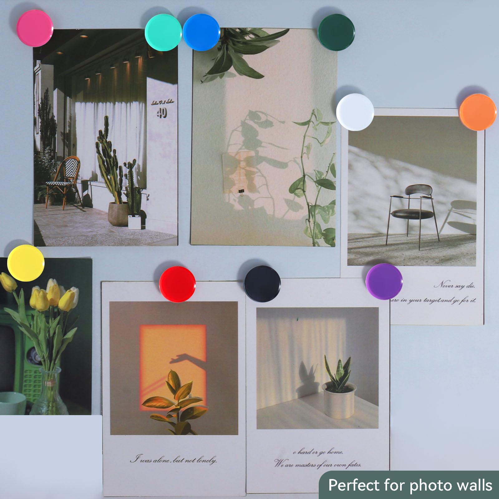 Imanes DUJEQM duraderos, redondos, ofrecen sujeción estable en nevera y tablero.