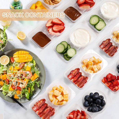 DWTS Snack Pack con tapa hermética para transportar meriendas sin derrames.