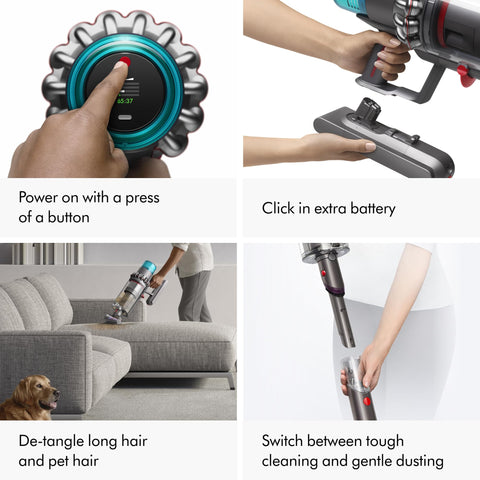 Dyson Gen5outsize tres modos de potencia para adaptar la limpieza