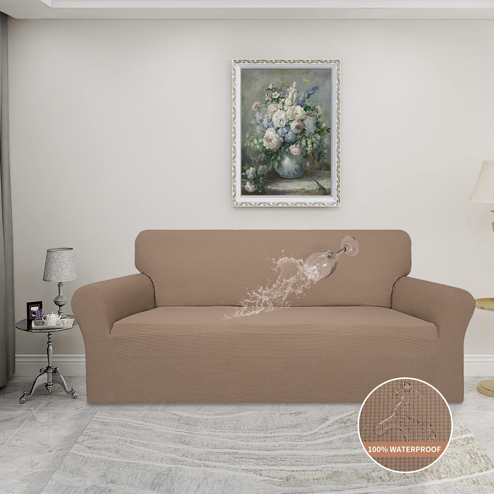 Easy-Going cubre sofá jacquard elástico ofrece ajuste seguro