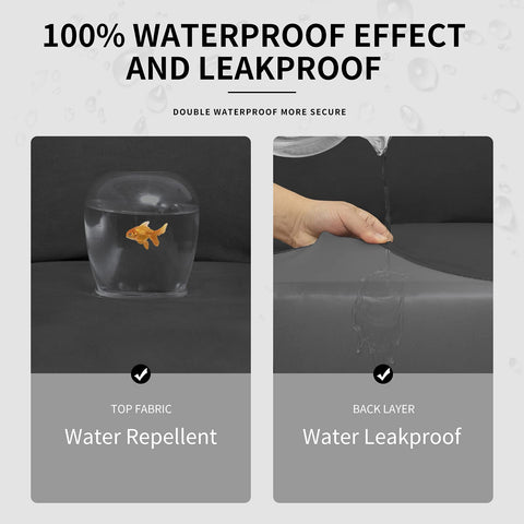 Easy-Going: funda para cojín impermeable de tres piezas en gris oscuro.