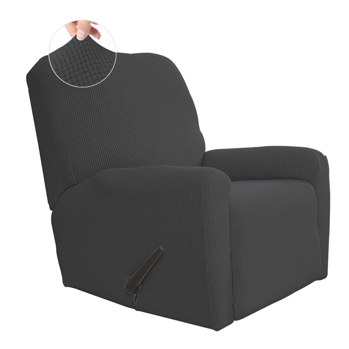 Funda Easy-Going para sillón reclinable en gris oscuro protege el sofá contra manchas
