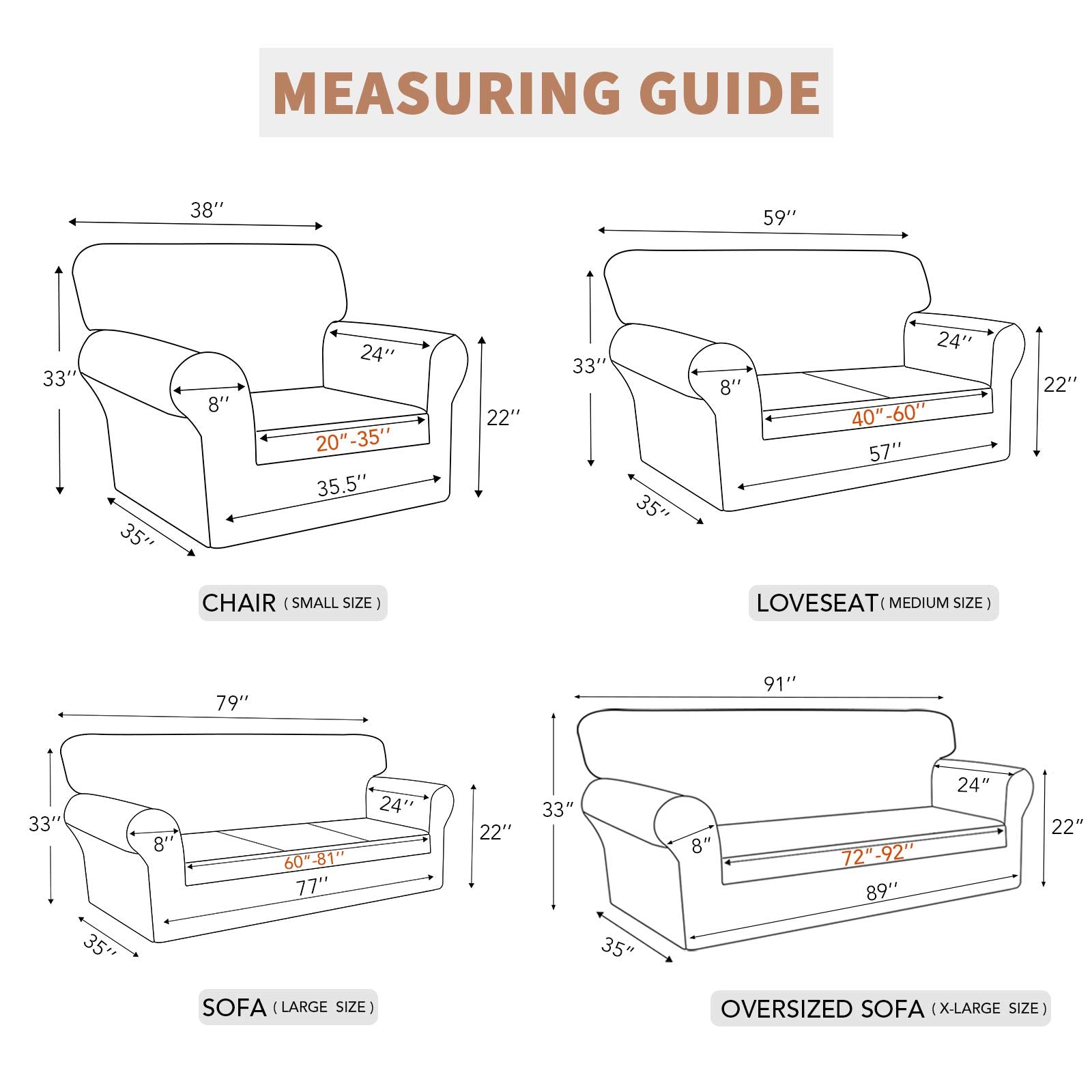 Funda Easy-Going para chaise o loveseat Bluestone, se adapta a medidas variadas.