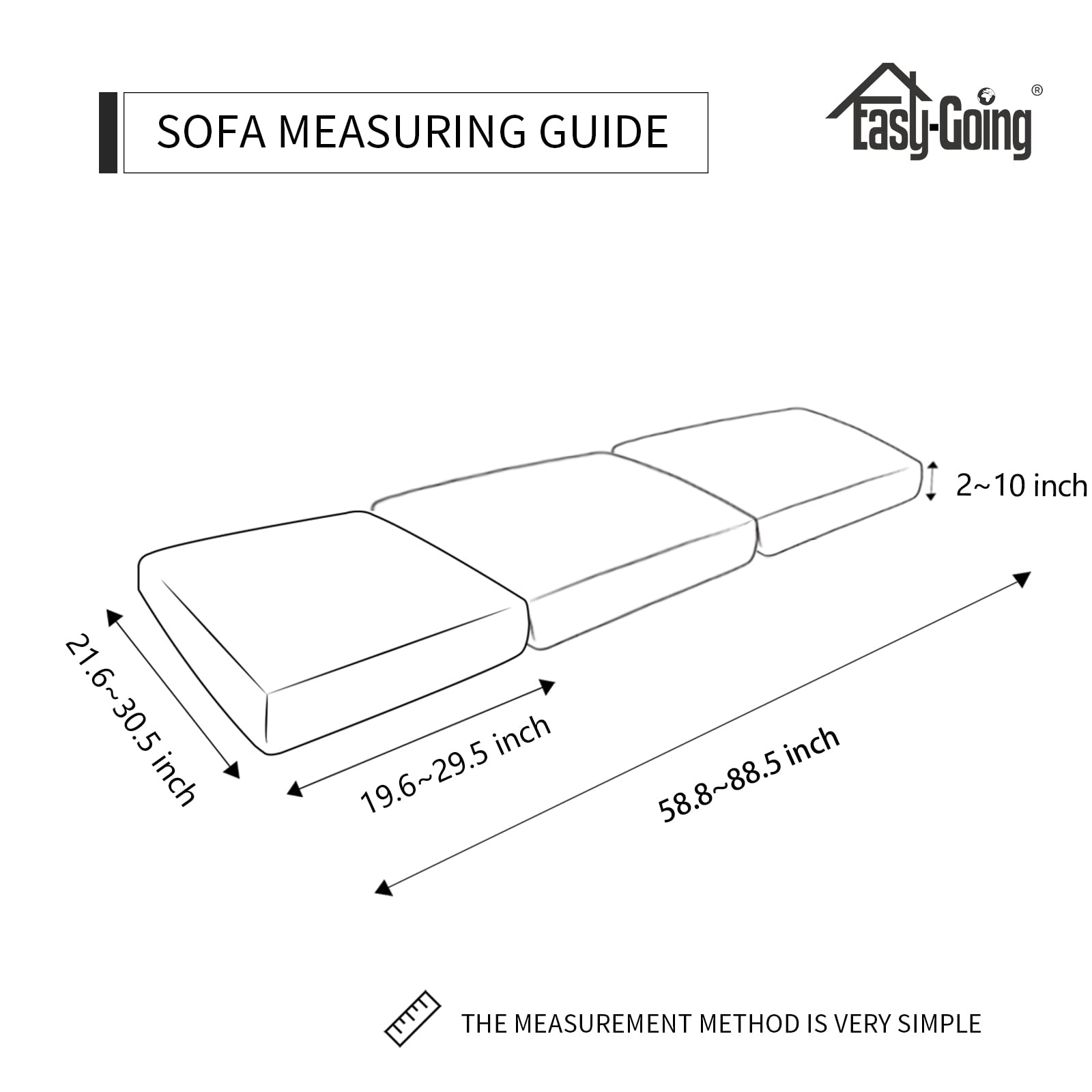 Instalación rápida de la funda Easy-Going en minutos.