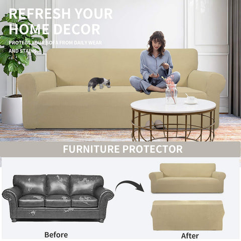 Easy-Going funda stretch loveseat, colores variados para combinar la decoración.