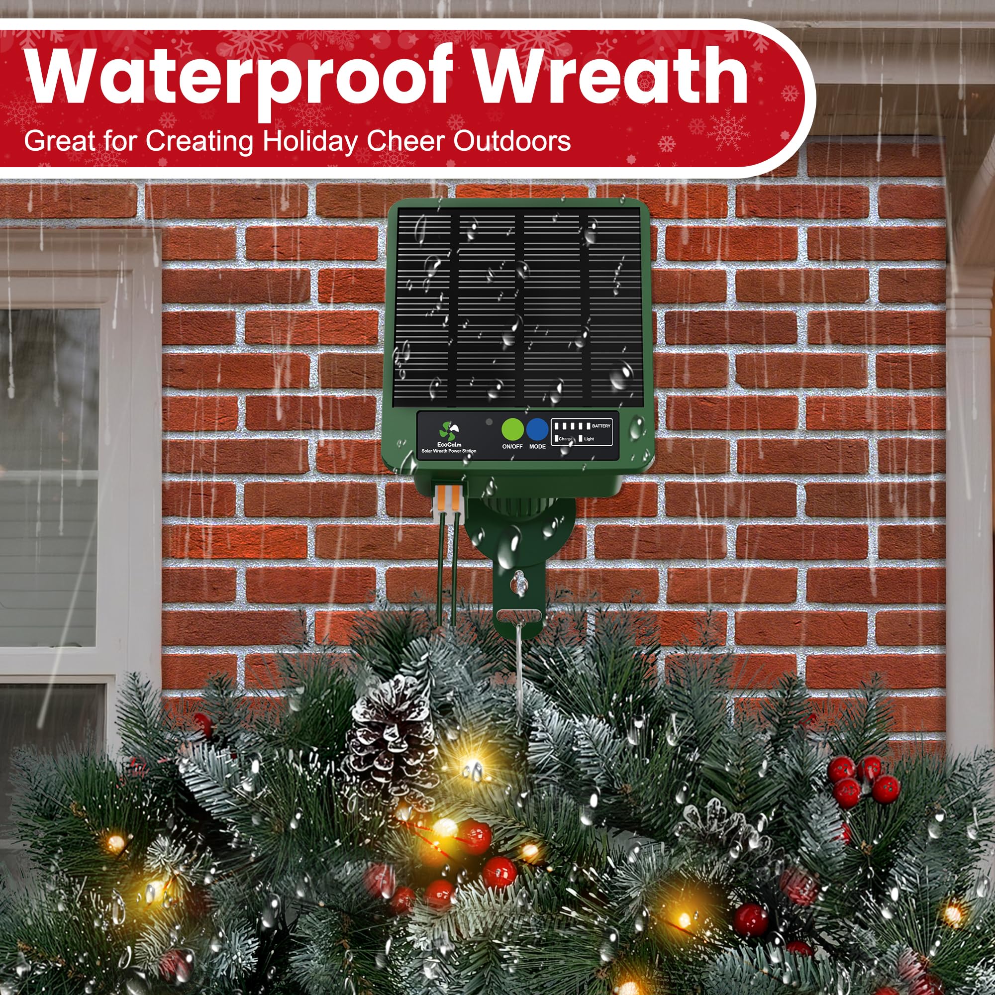 EcoCalm corona diseño desmontable facilita almacenamiento entre temporadas