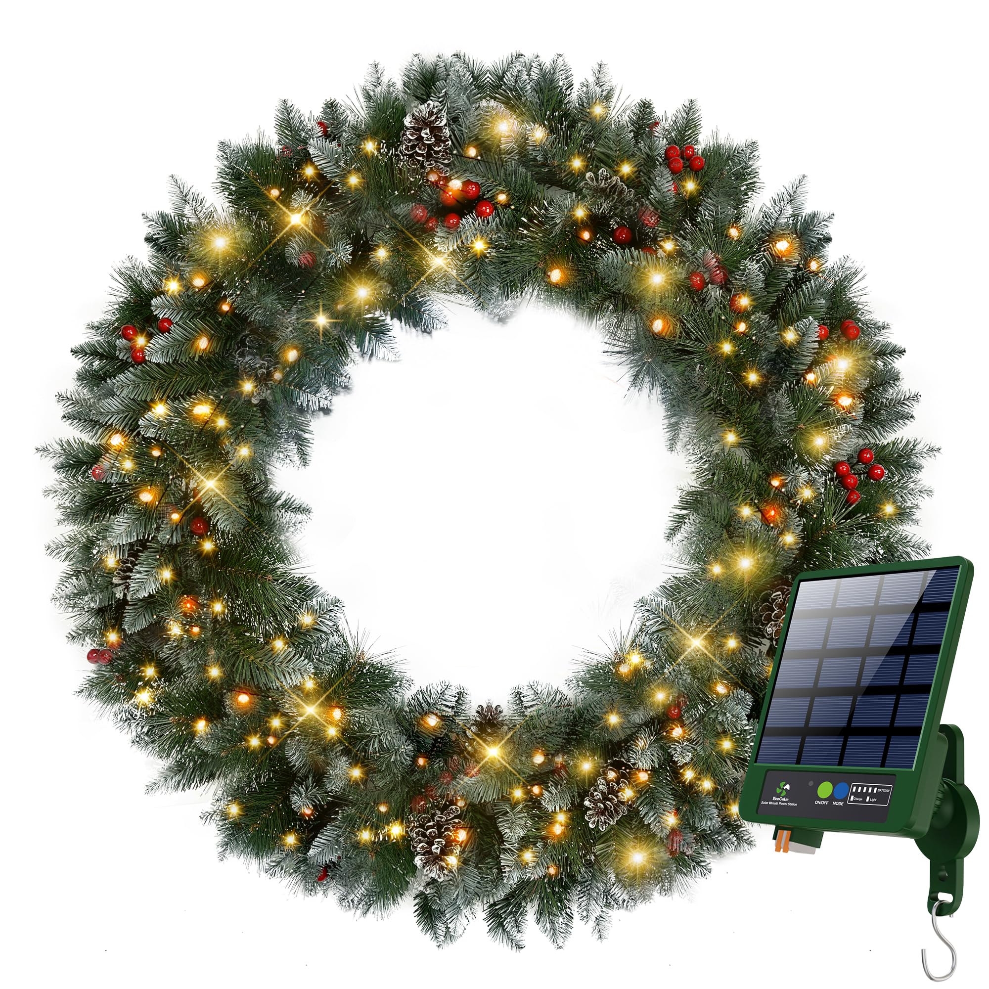 EcoCalm corona solar 48 pulgadas ilumina exteriores sin necesidad de enchufe