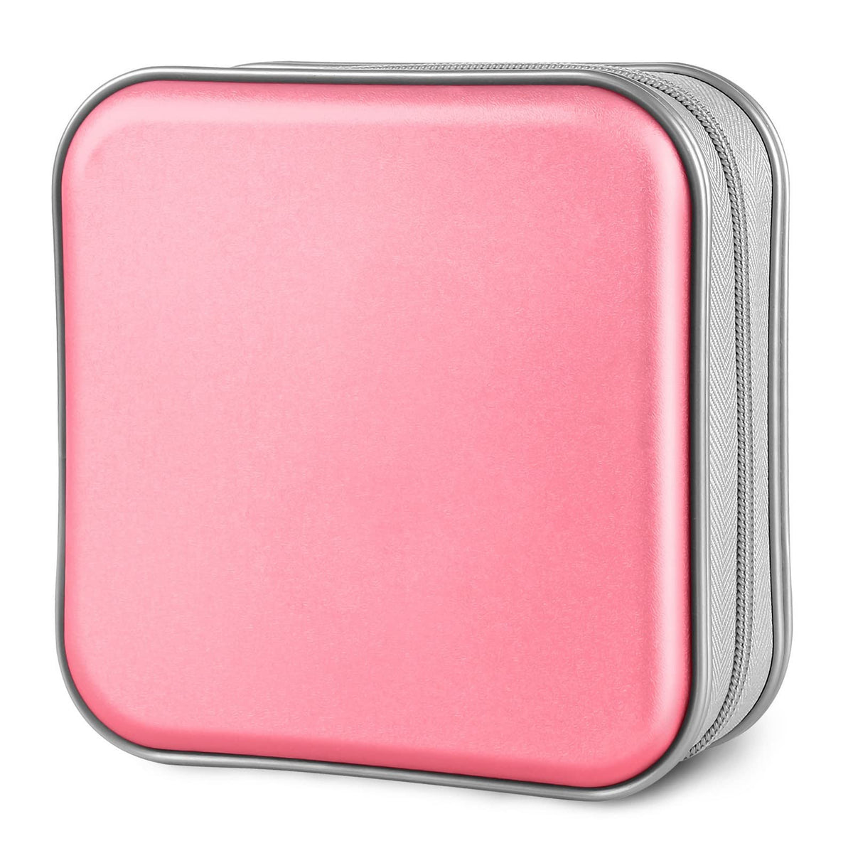 Estuche Siveit rosa para CD con capacidad 40, organización clara.