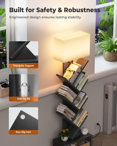 Evermagin estantería árbol versátil para sala dormitorio u oficina.