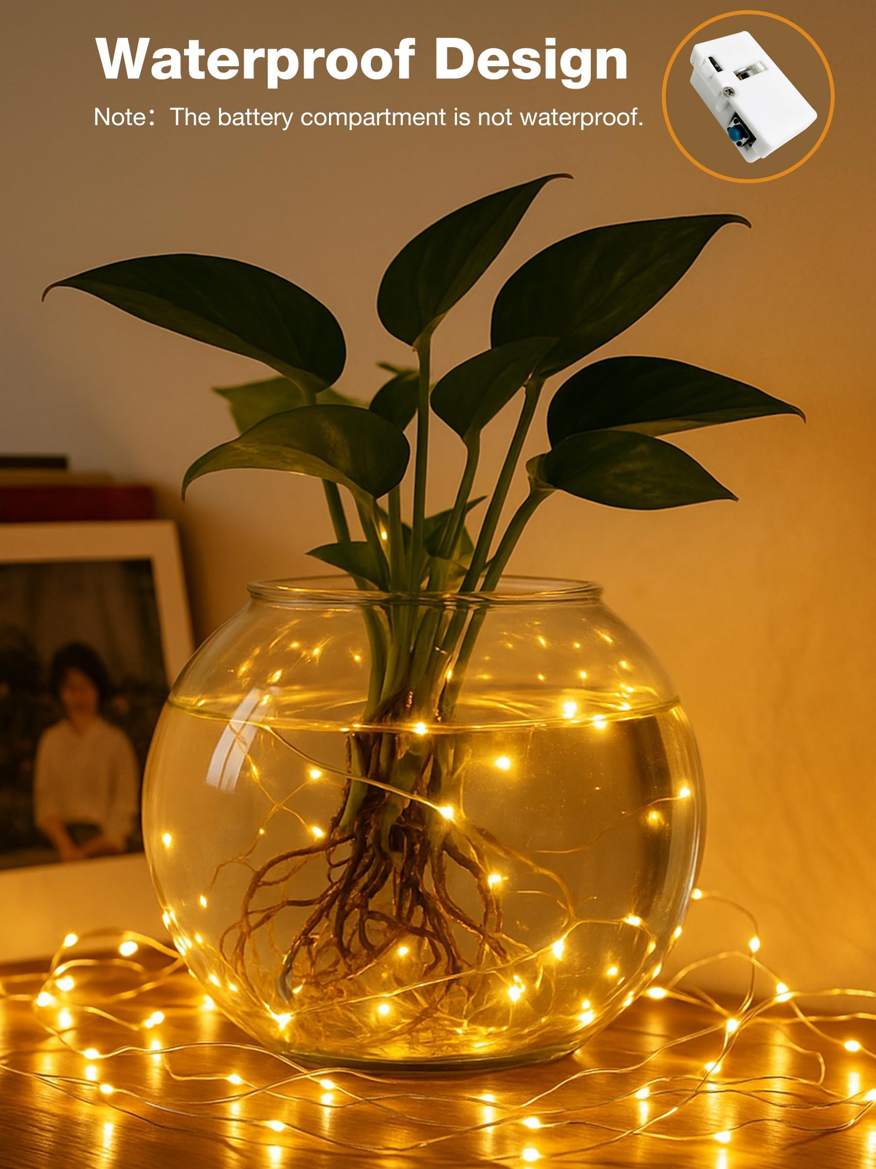 Fairdeer decoración de botellas y frascos con iluminación suave.