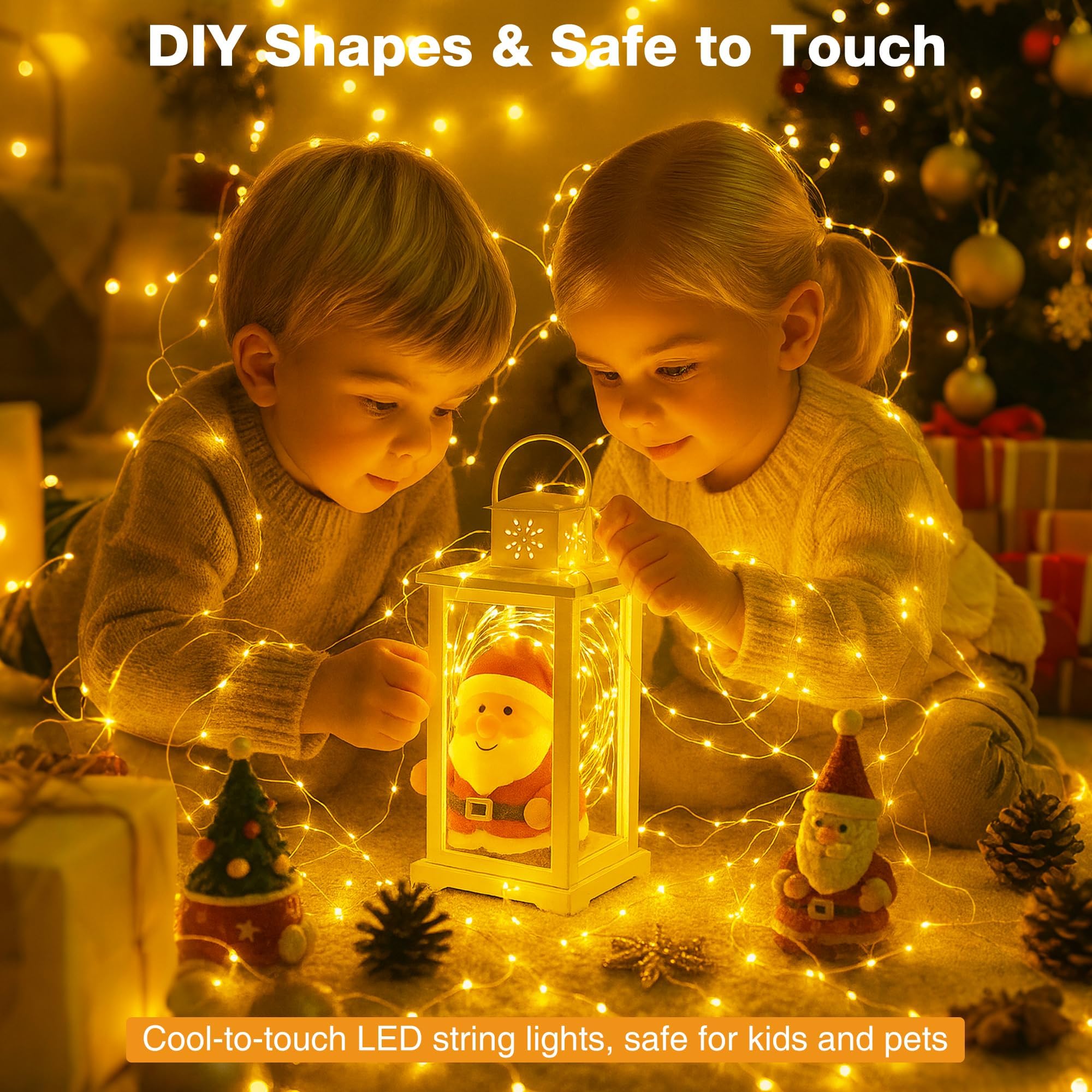 Fairdeer luces de hada 16 ft sobre mantel crean destellos suaves