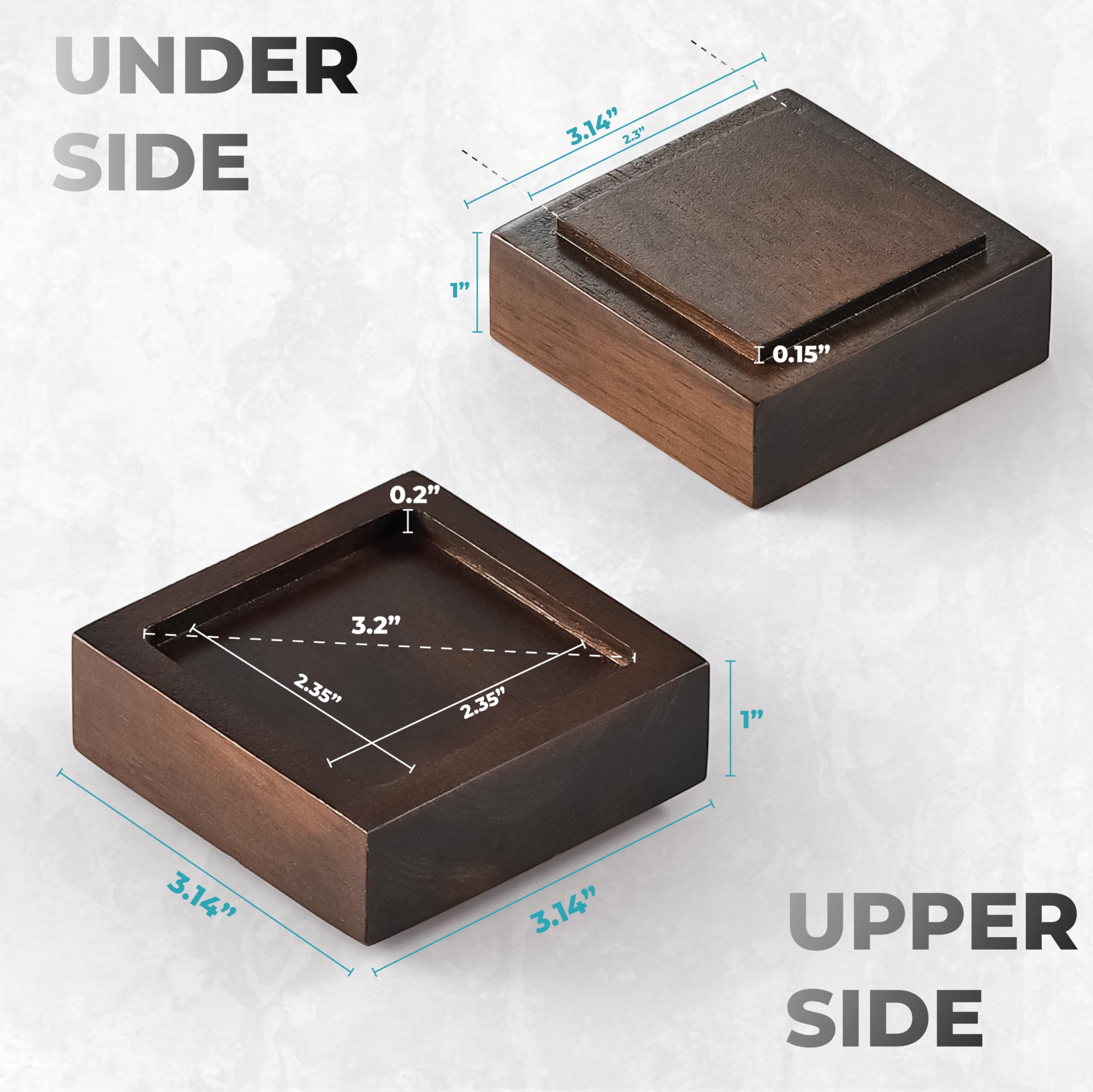 FASONLA elevadores de 1 pulgada para cama, aumenta altura con seguridad.