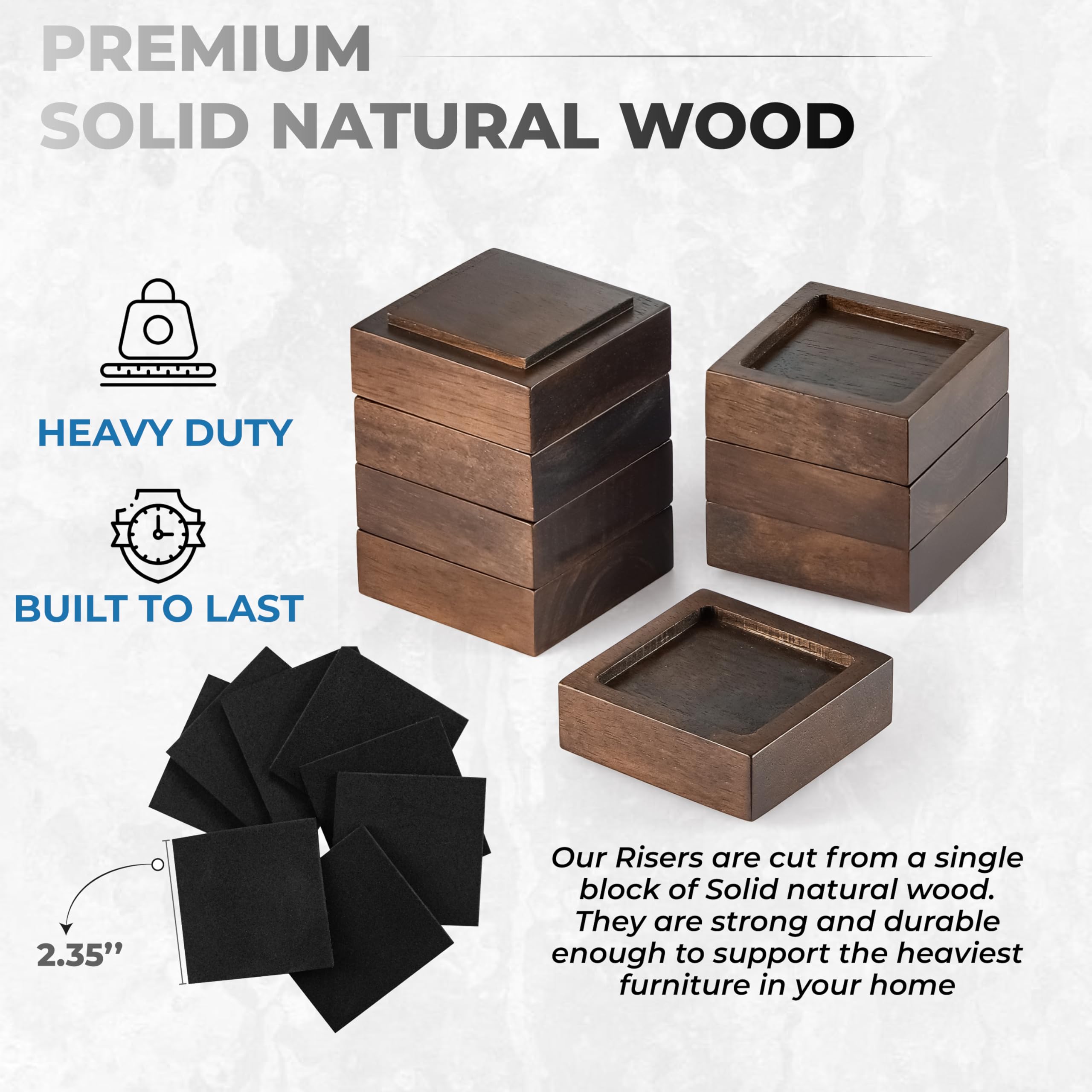 FASONLA elevadores de 3 pulgadas, base antideslizante para mayor estabilidad.