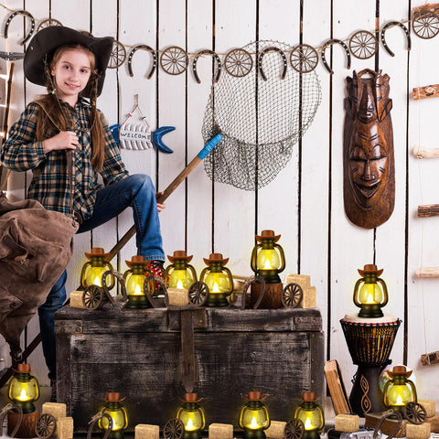 Ferraycle centro de mesa temático vaquero crea atmósfera festiva sin complicaciones.