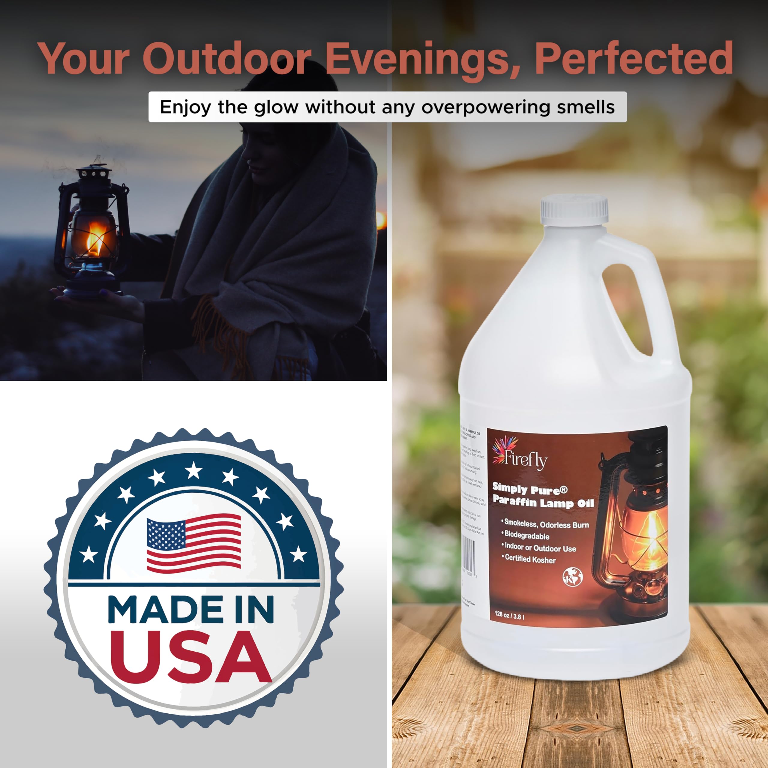 Firefly líquido para lámparas y velas, versatilidad en exteriores