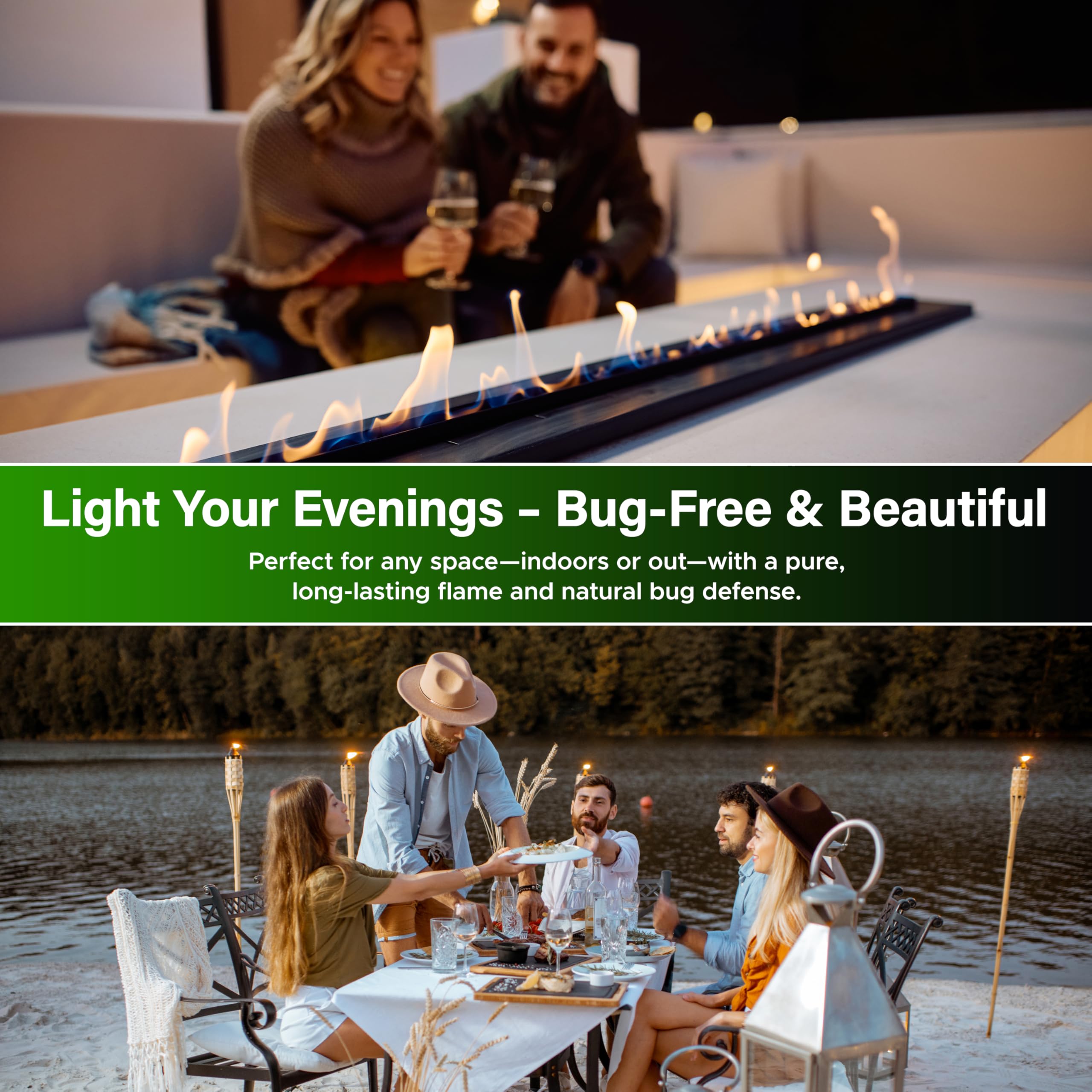 Firefly Tiki Torch Fuel, compatibilidad: funciona con la mayoría de antorchas y faroles