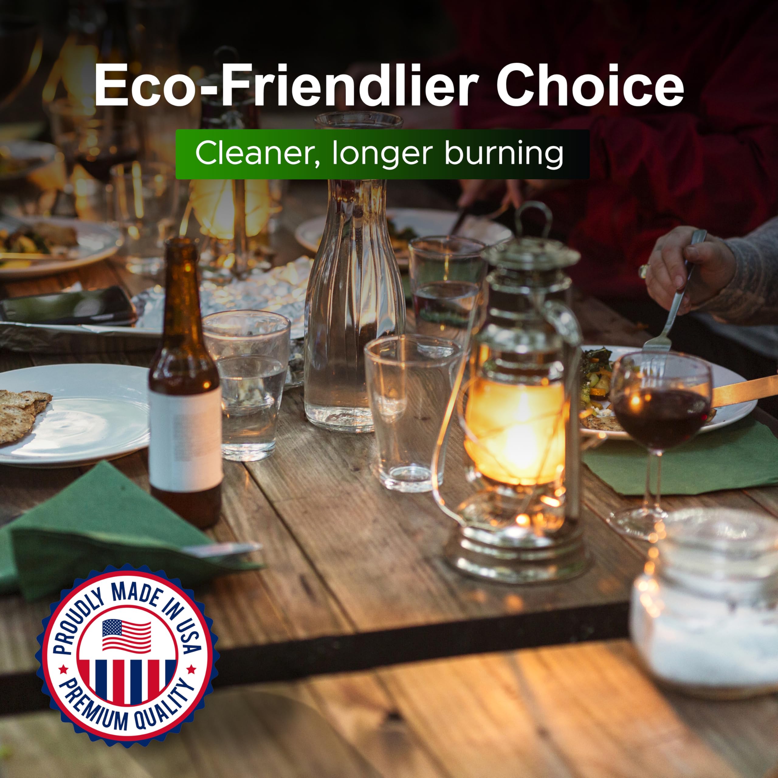 Firefly Tiki Torch Fuel, formula-bajo-humo: llama limpia para noches al aire libre