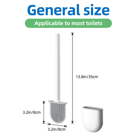 FLDAM cepillo inodoro silicona base estable para almacenamiento seguro