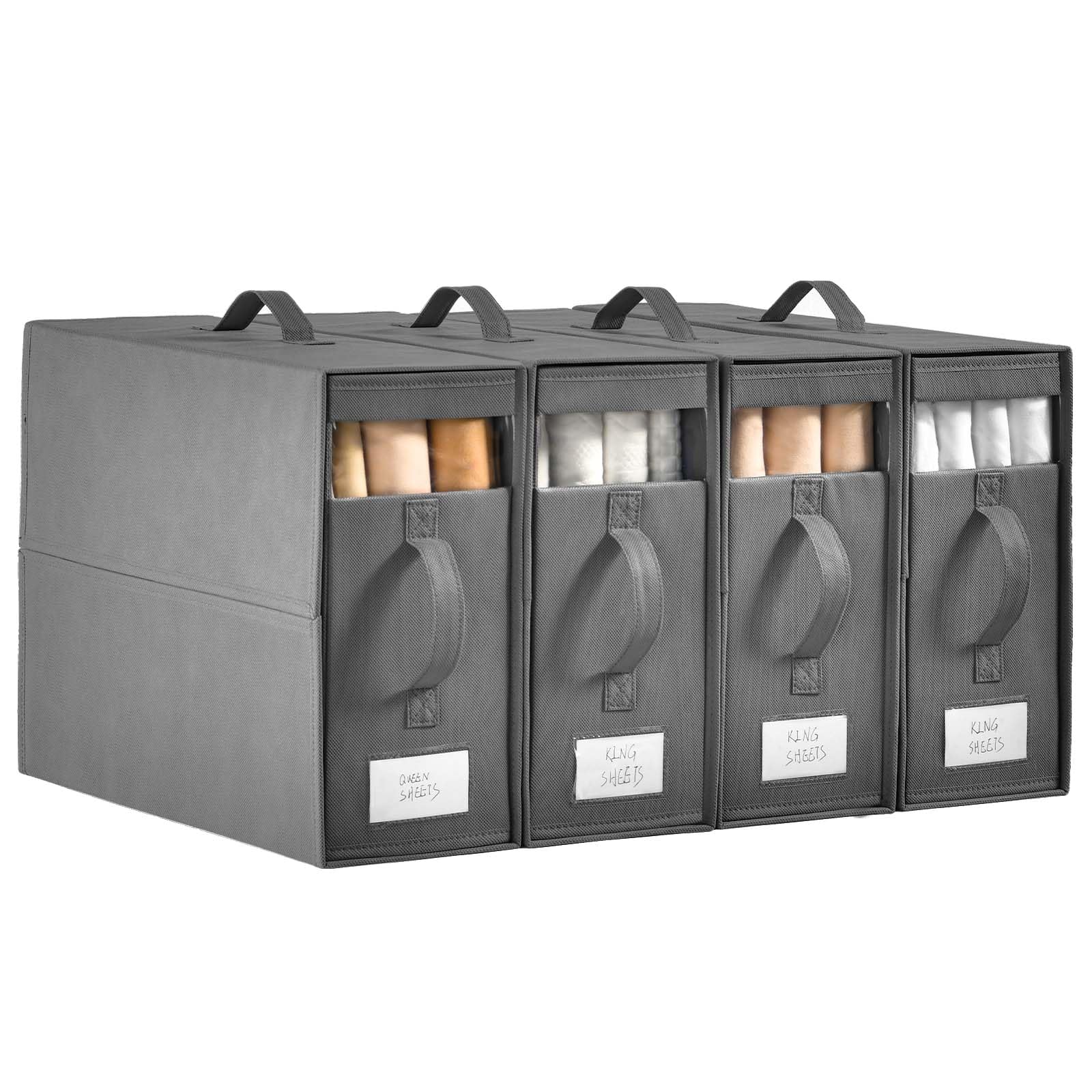 Organizadores Freebat para sábanas de 4 unidades para closet ordenado