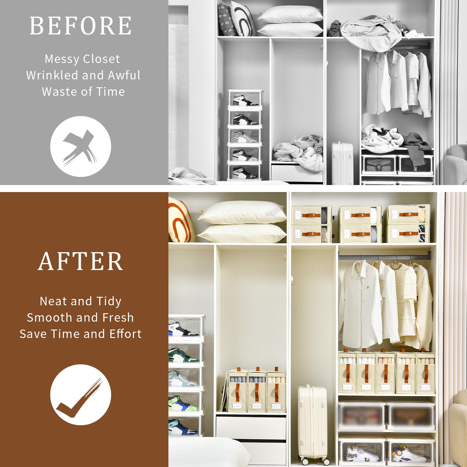 Freebat almacenamiento bajo la cama para mantas y fundas