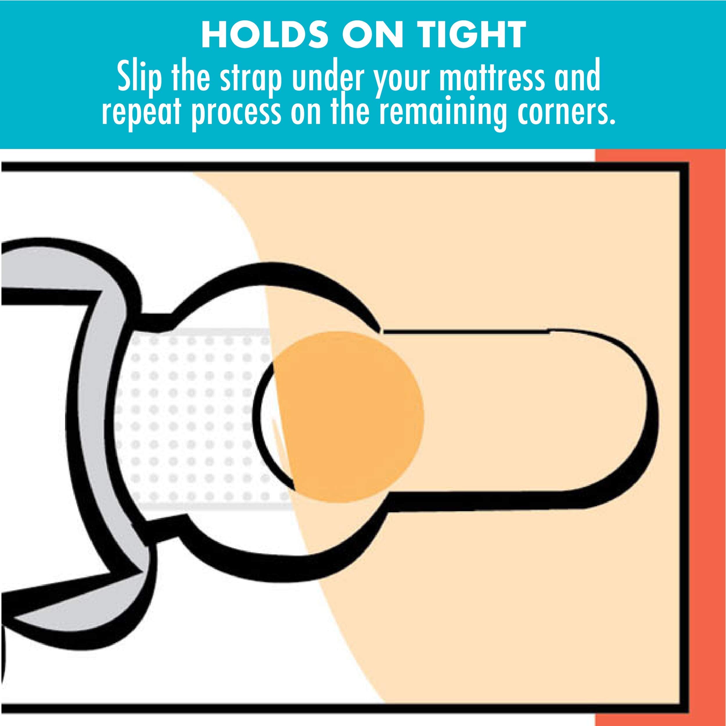 Fresh Ideas cintas para camas de todos los tamaños, mejora el ajuste.