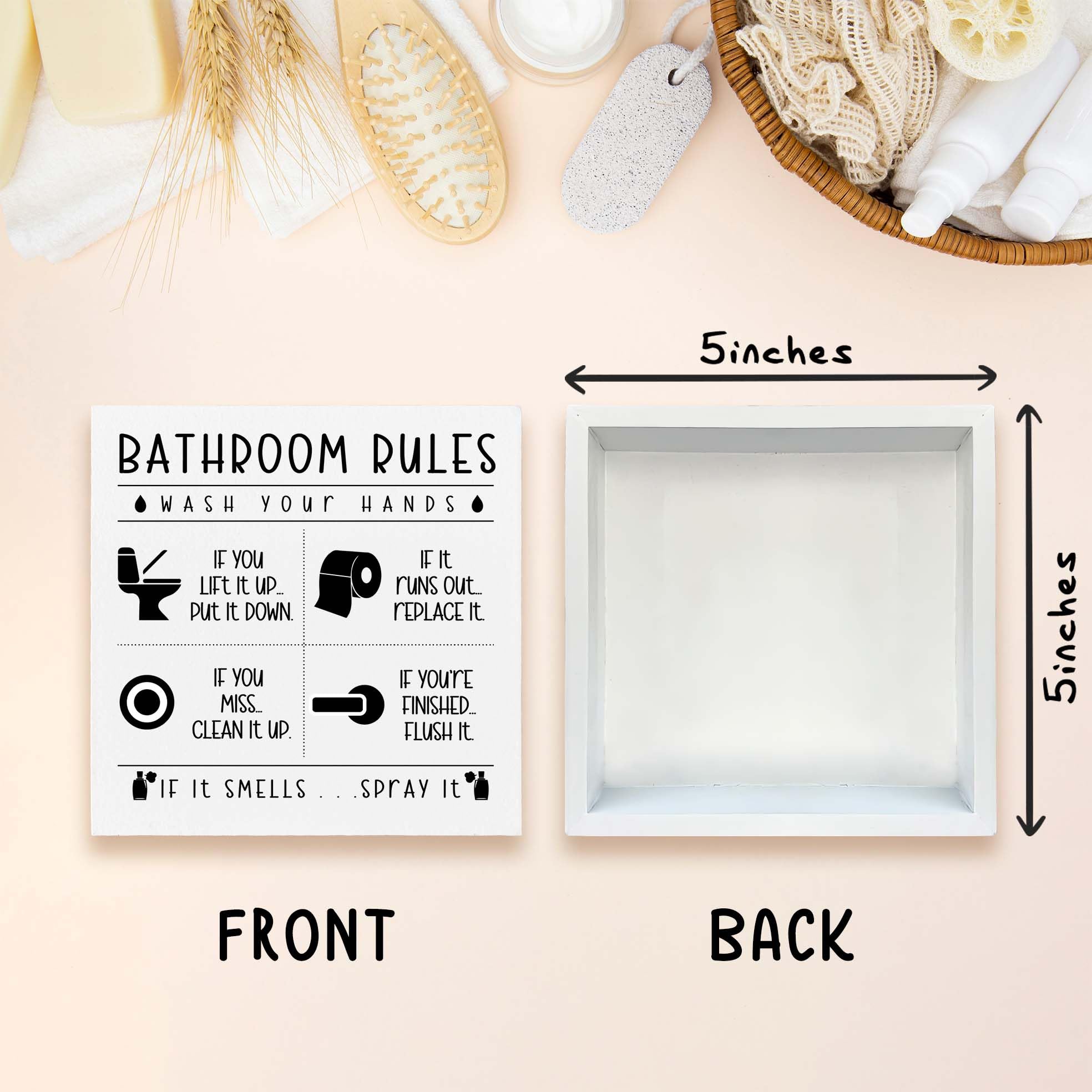 FUQWZ señal divertida para baño aporta estilo rústico.