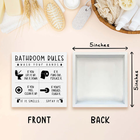 FUQWZ señal divertida para baño aporta estilo rústico.