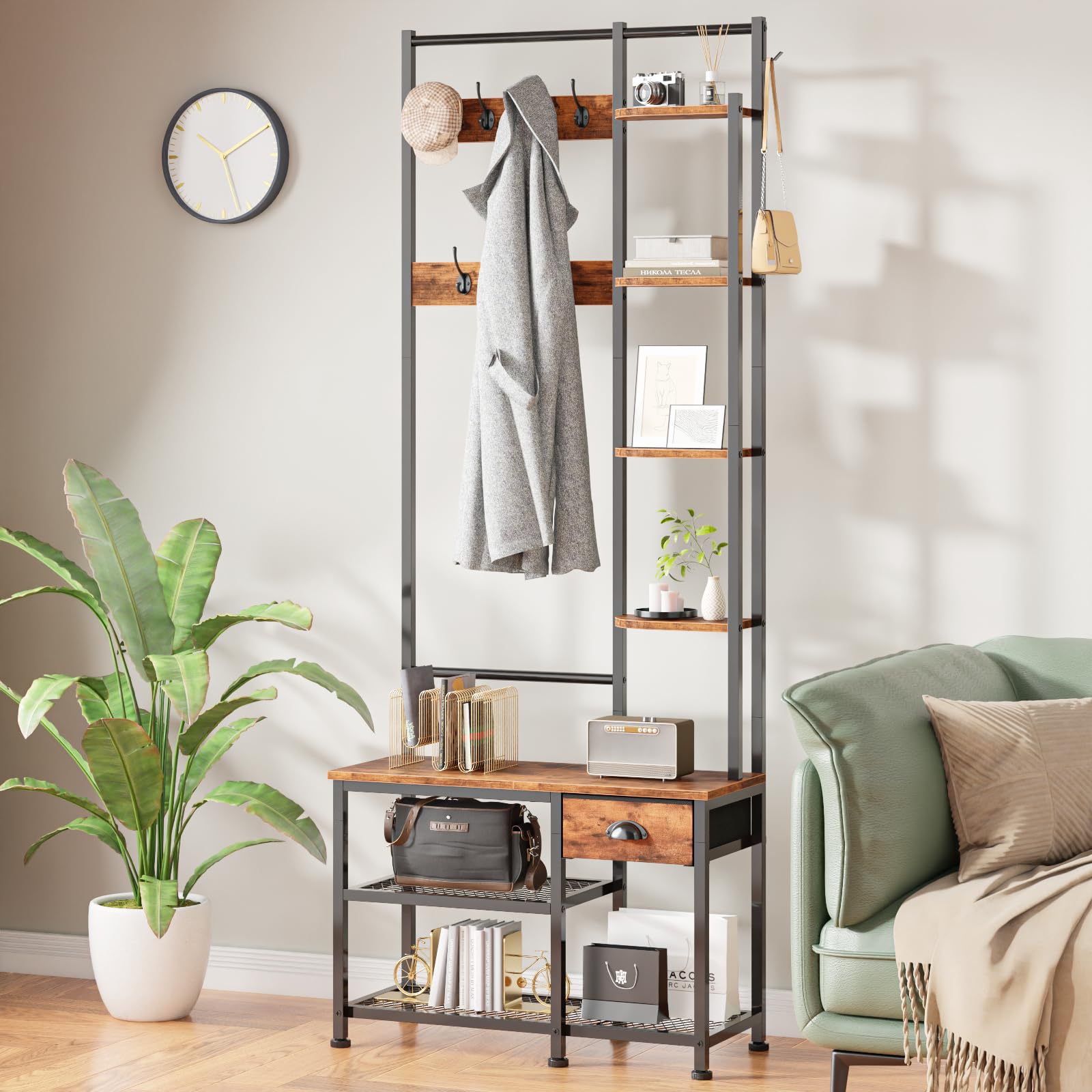 Furologee diseño compacto, ideal para recibidores pequeños y pasillos estrechos.