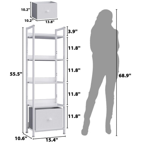 Furologee estante de exhibicion para salon y dormitorio, exhibe objetos decorativos con estilo.