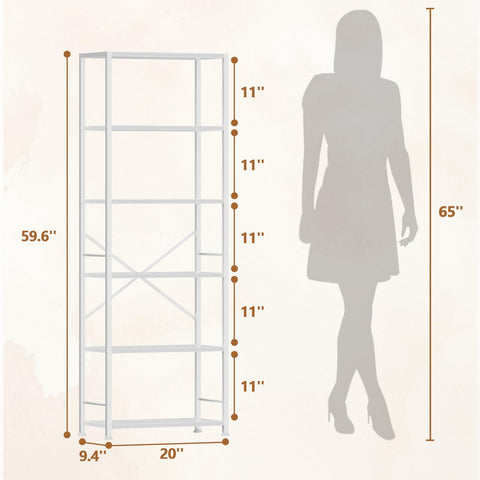 Estantes abiertos Furologee con diseño moderno para exhibir libros y objetos decorativos.