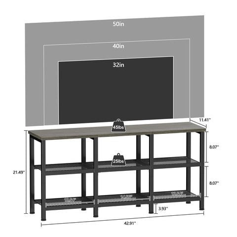 Furologee estantes de metal y malla para buena ventilación y acceso de cables.