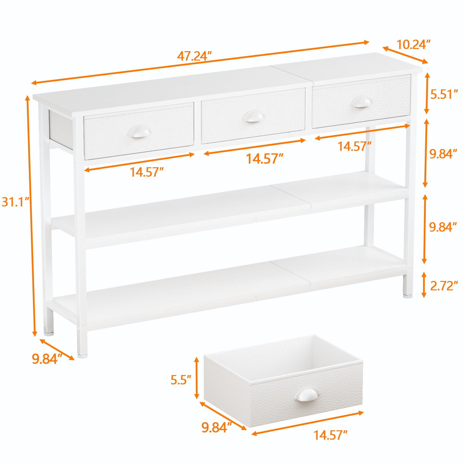 Estantes de tres niveles para libros, plantas o decoración, Furologee.