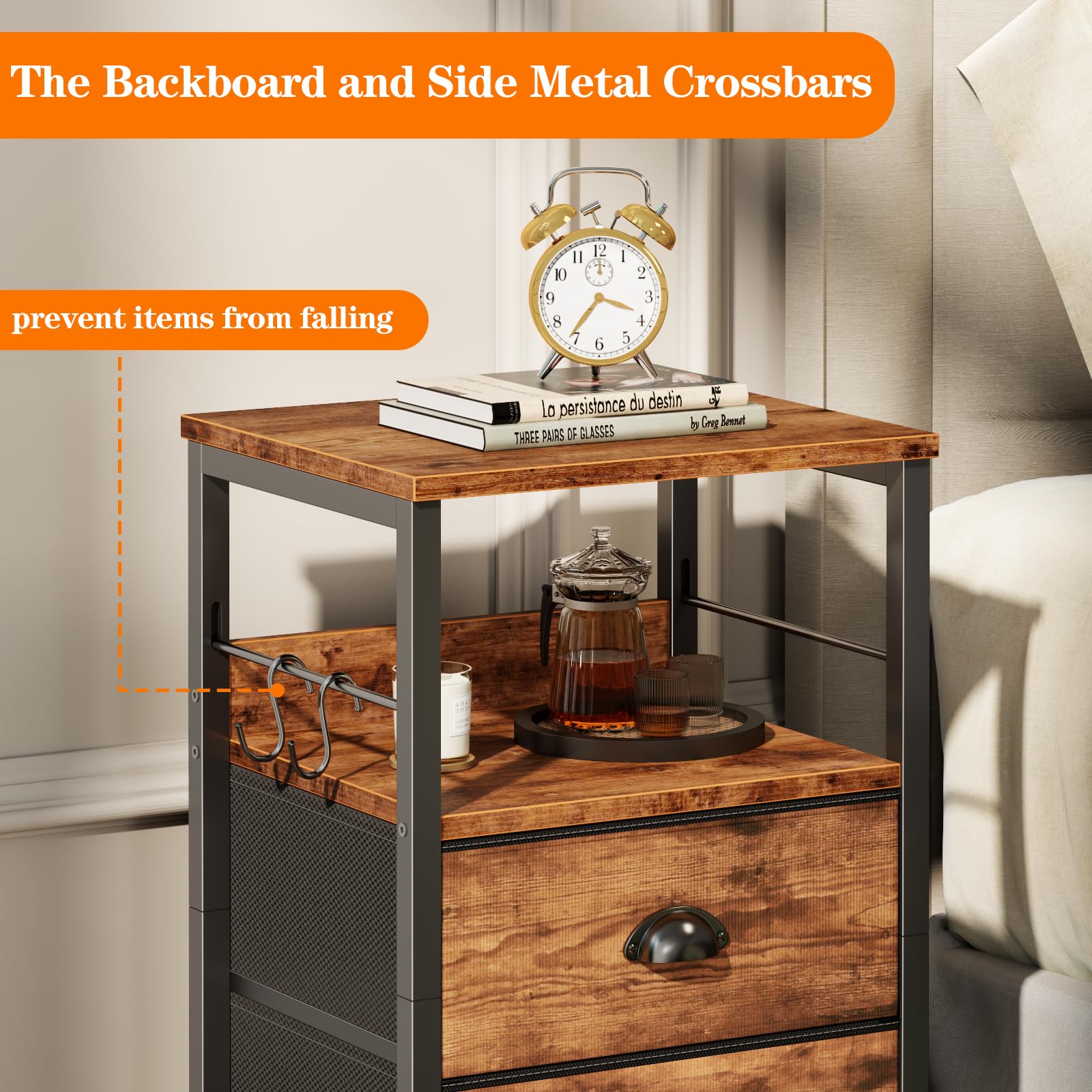 Estante abierto Furologee para teléfono, reloj y otros objetos.