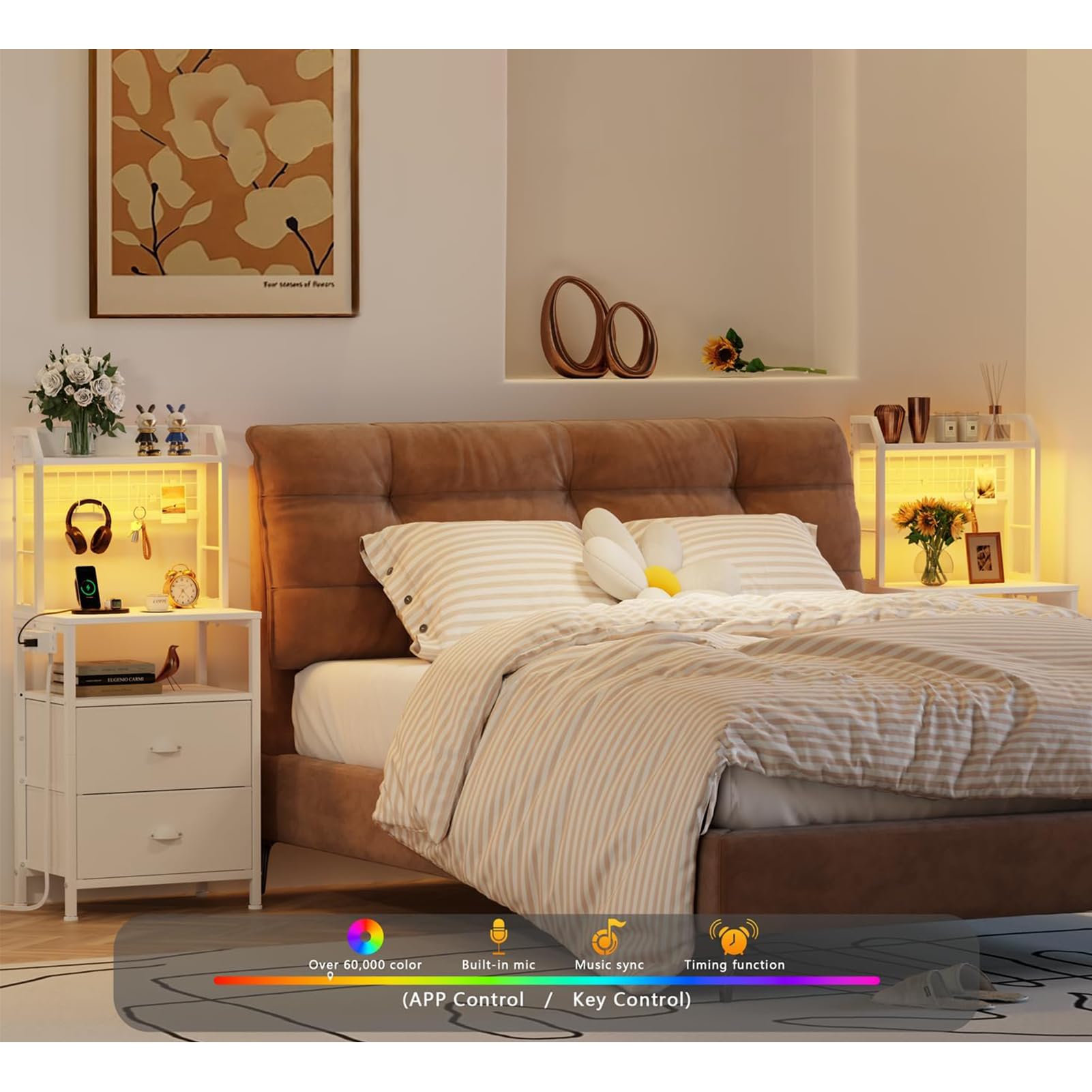 Furologee mesita con pegboard para organizar objetos pequeños.