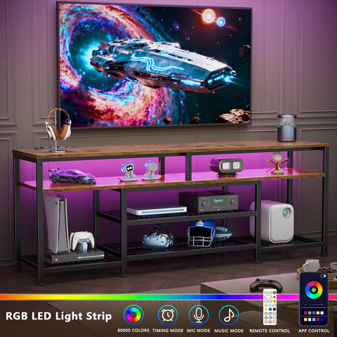 Furologee Mueble TV dimensiones 63 pulgadas para sala o dormitorio.