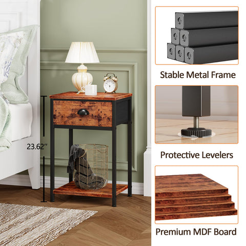 Furologee noche acabado rústico marrón que realza el ambiente