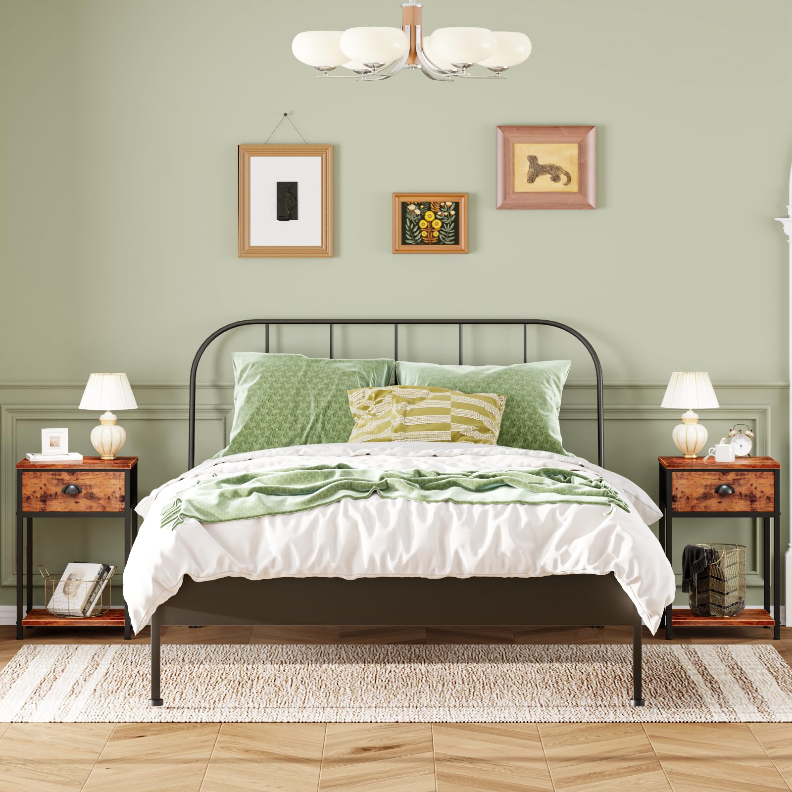 Furologee noche estantes abiertos tres niveles para exhibir libros y plantas