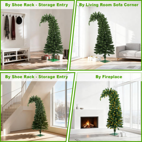 Futetui Árbol Navidad iluminación cálida crea ambiente festivo en sala.