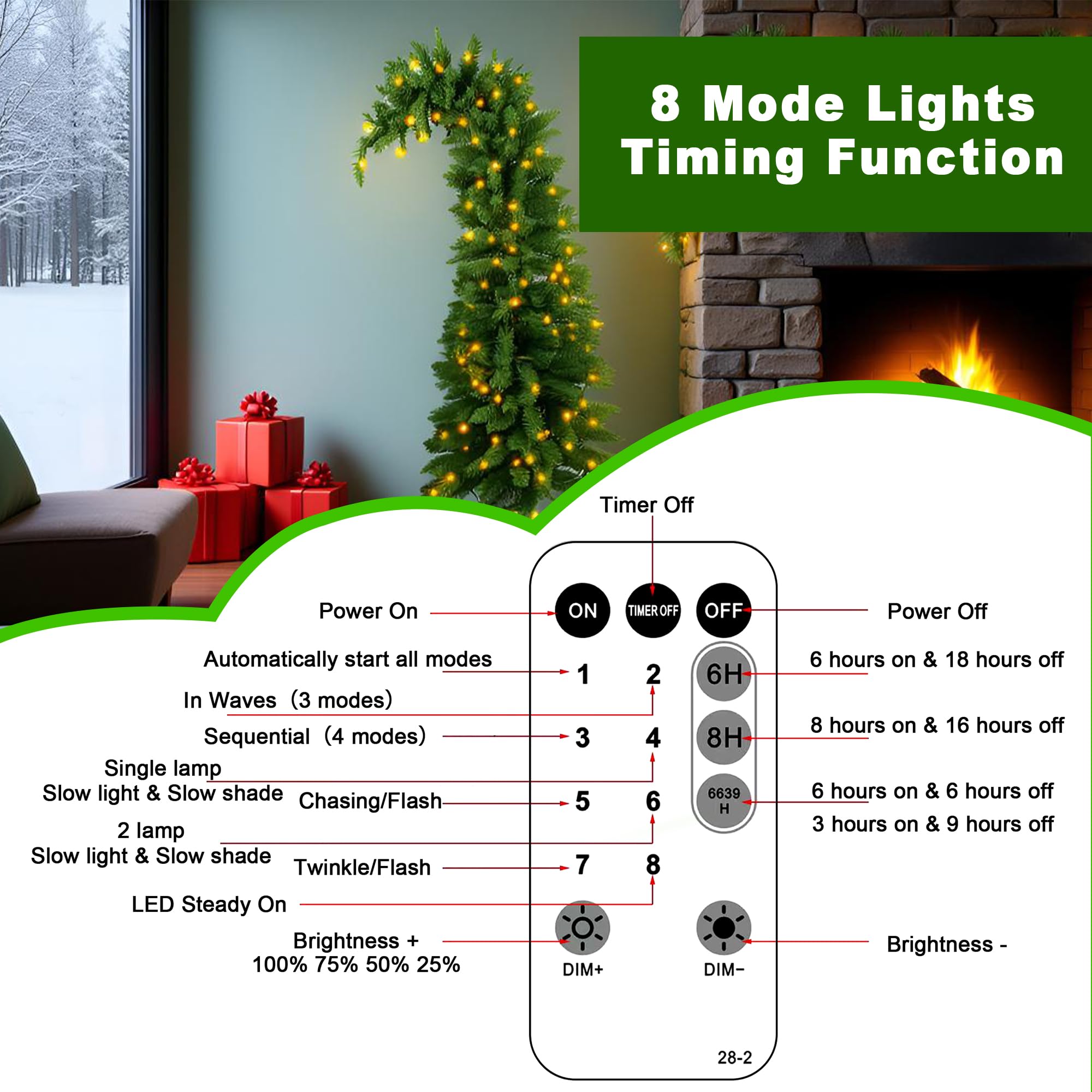 Futetui Árbol Navidad para interiores, embellece espacios con iluminación festiva.