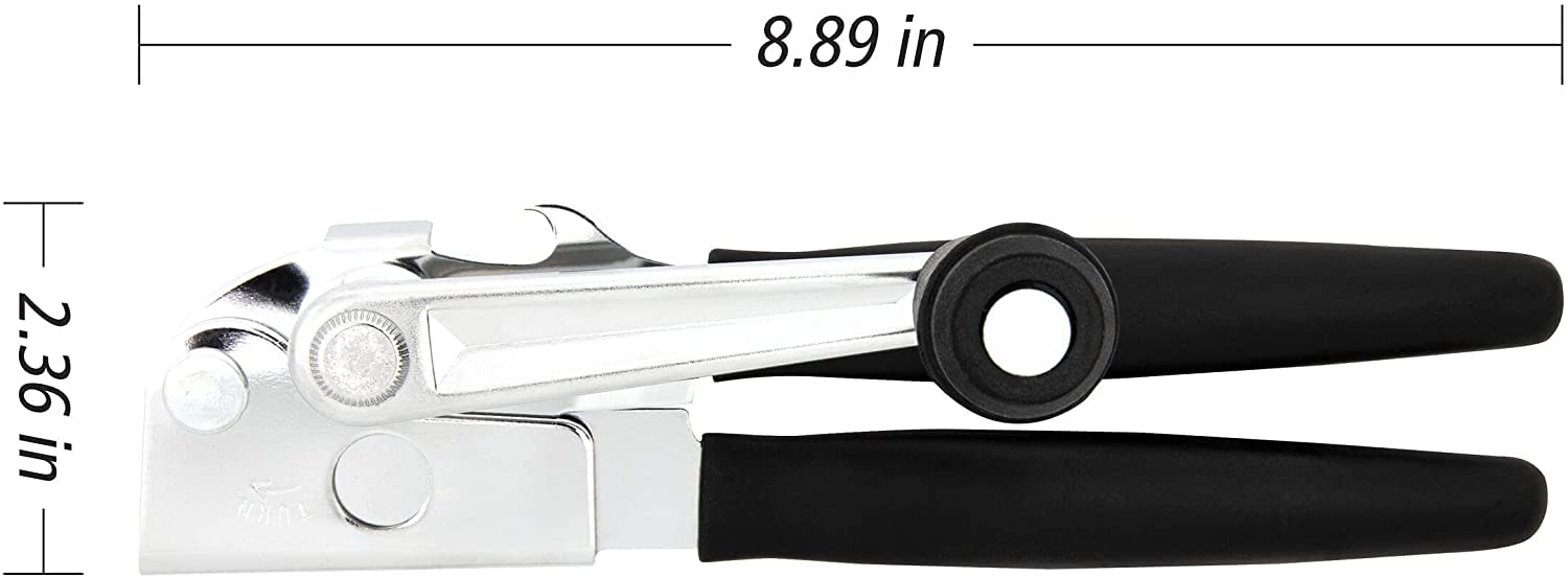 Abrelatas genérico en cocina profesional, diseño fiable para tareas repetidas.