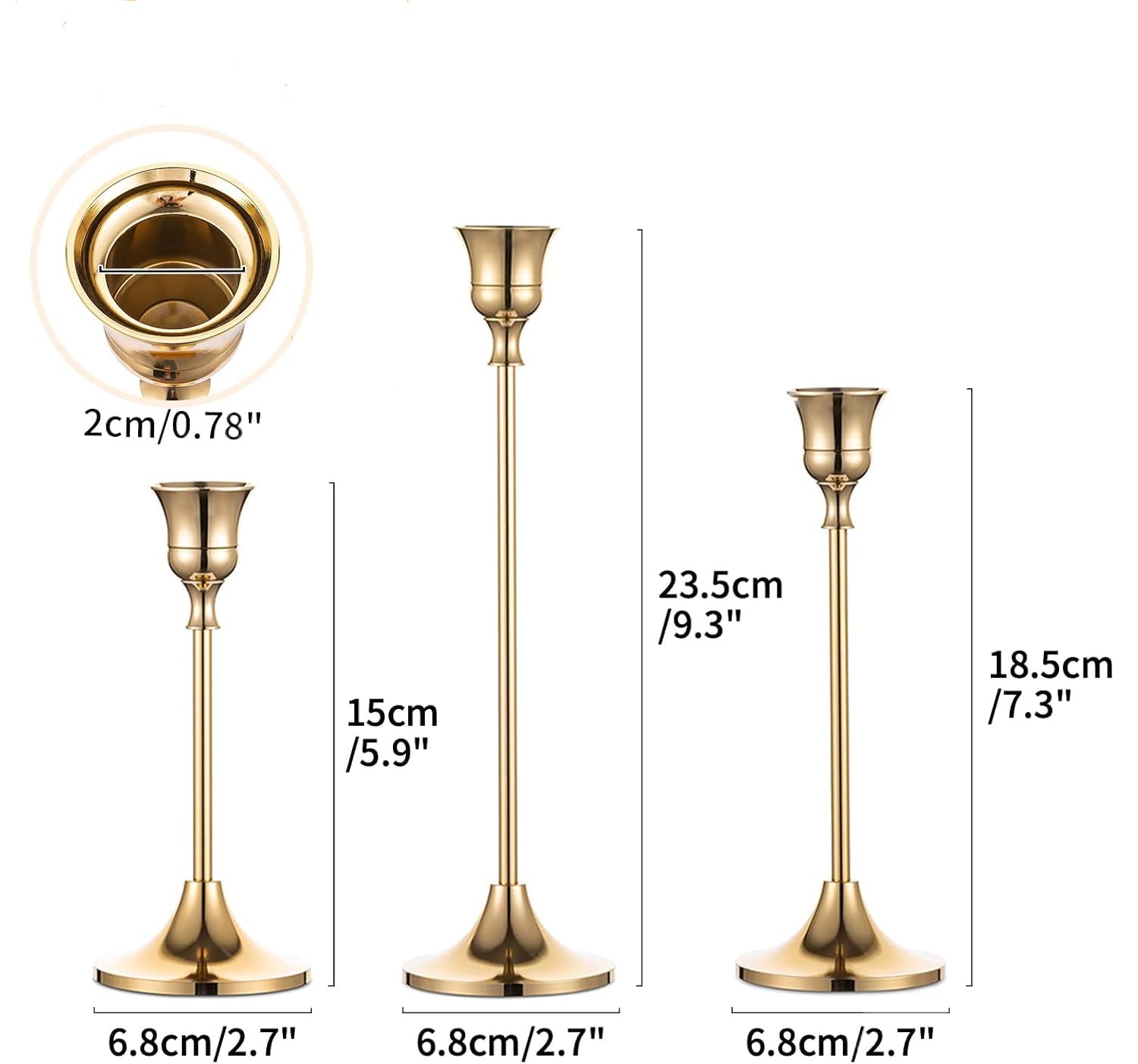 Generic portavelas dorados vintage, acento elegante para mesa y mantel