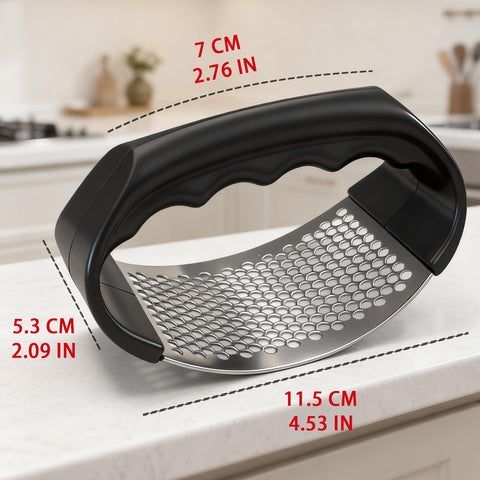 Prensa de ajo rocker Generic en acero inoxidable resistente al óxido.