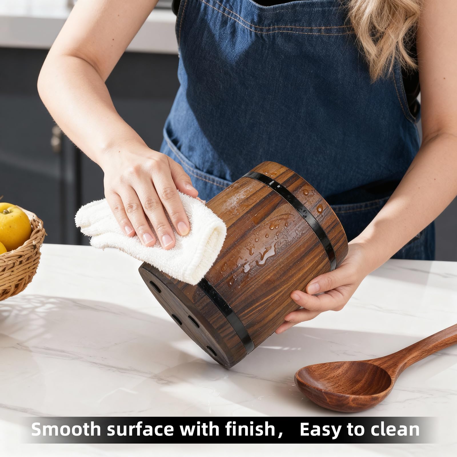 Generic superficie-lisa-utensilios-madera: superficie suave y fácil de limpiar