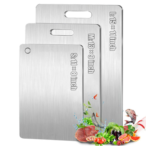 Tabla de corte Genérica de titanio, doble cara, ideal para carne y verduras, limpieza rápida.