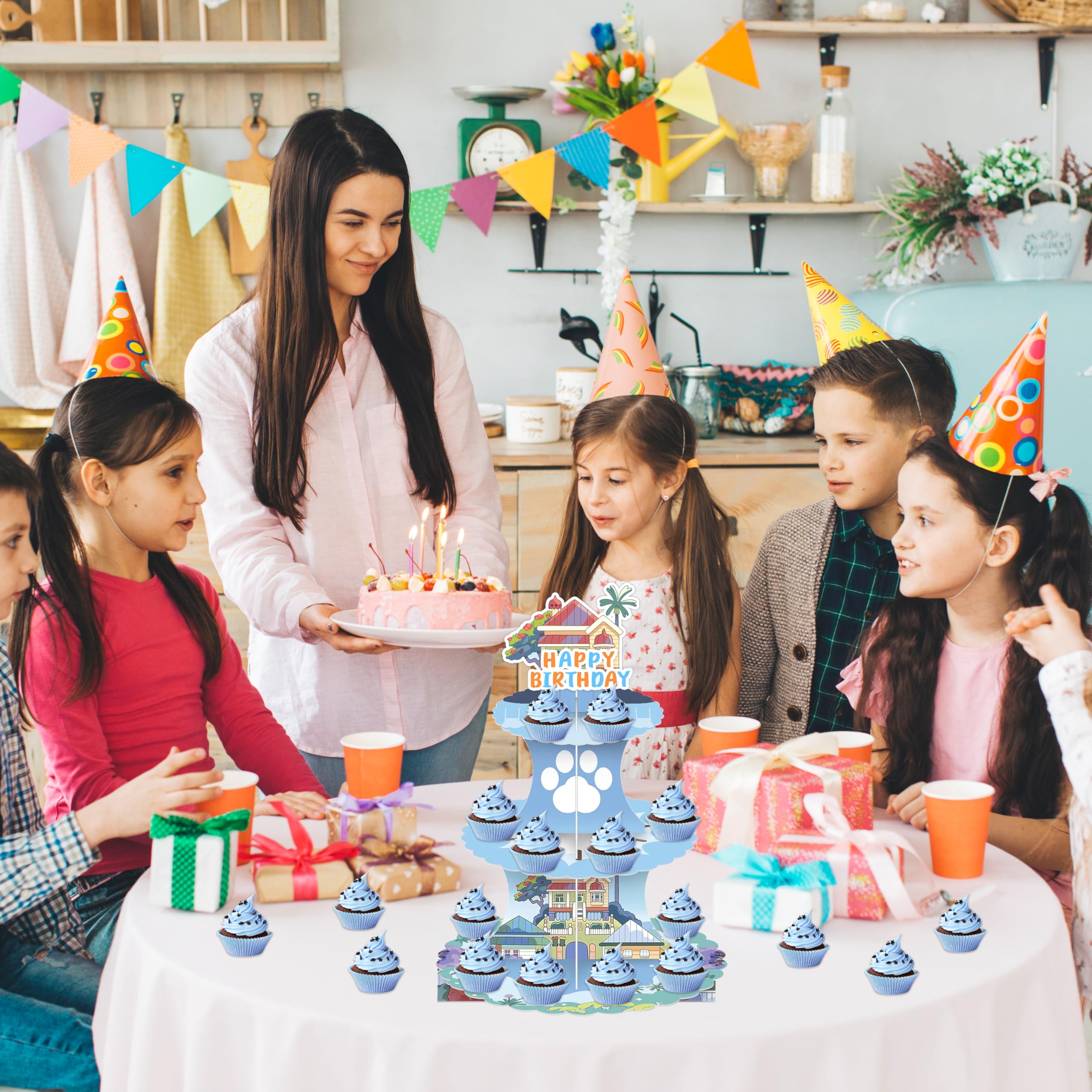 Generic perro azul - decoración de mesa para fiestas infantiles, atractivo visual