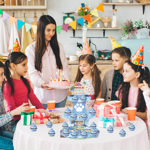 Generic perro azul - decoración de mesa para fiestas infantiles, atractivo visual