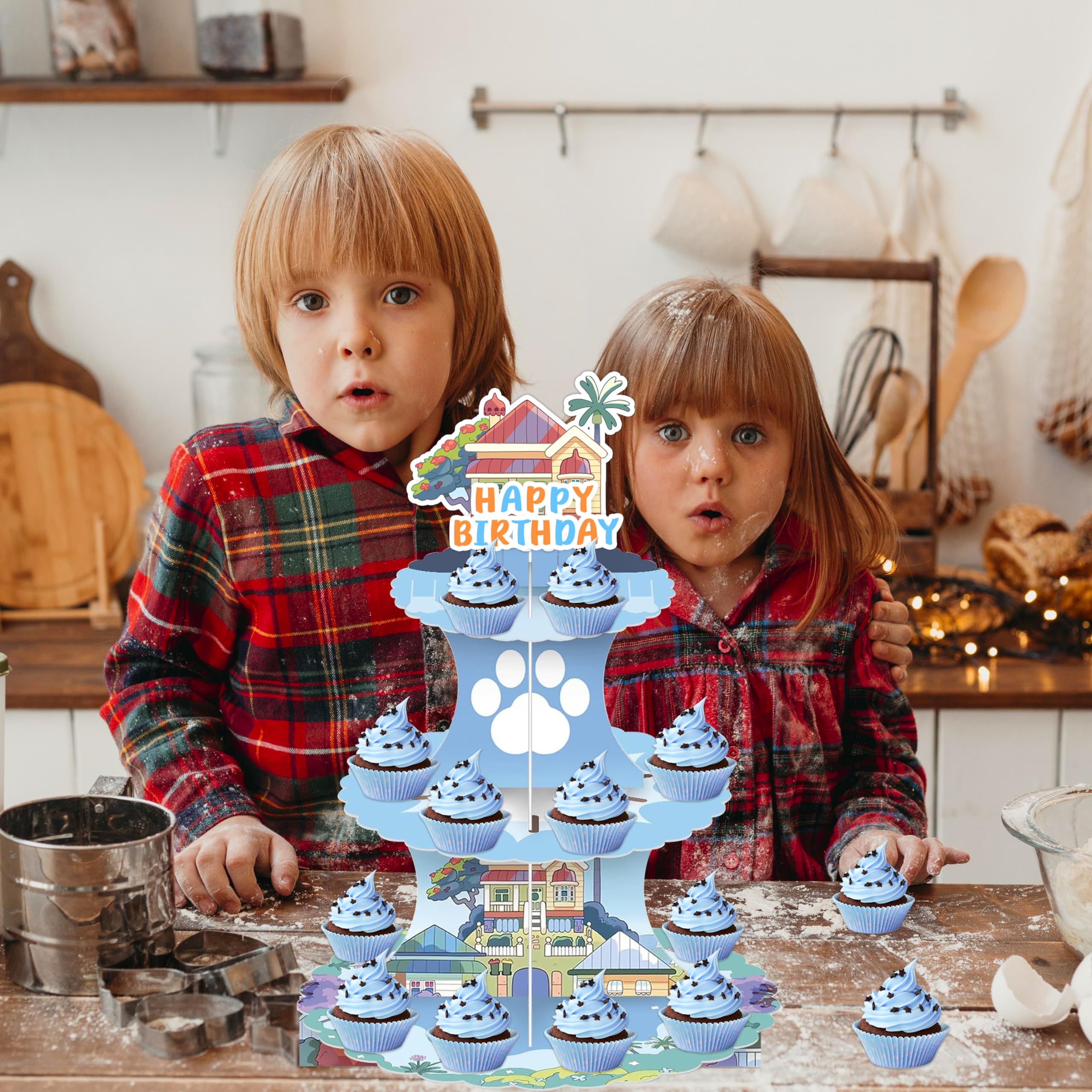 Generic perro azul - mesa de postres para baby shower, ambiente festivo